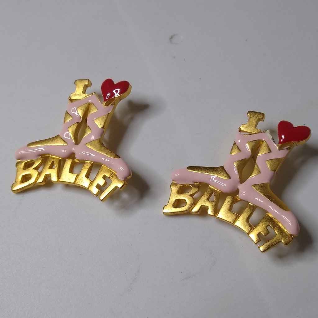 Set Of 2 Vintage Ren Ballet Brooches 16$
